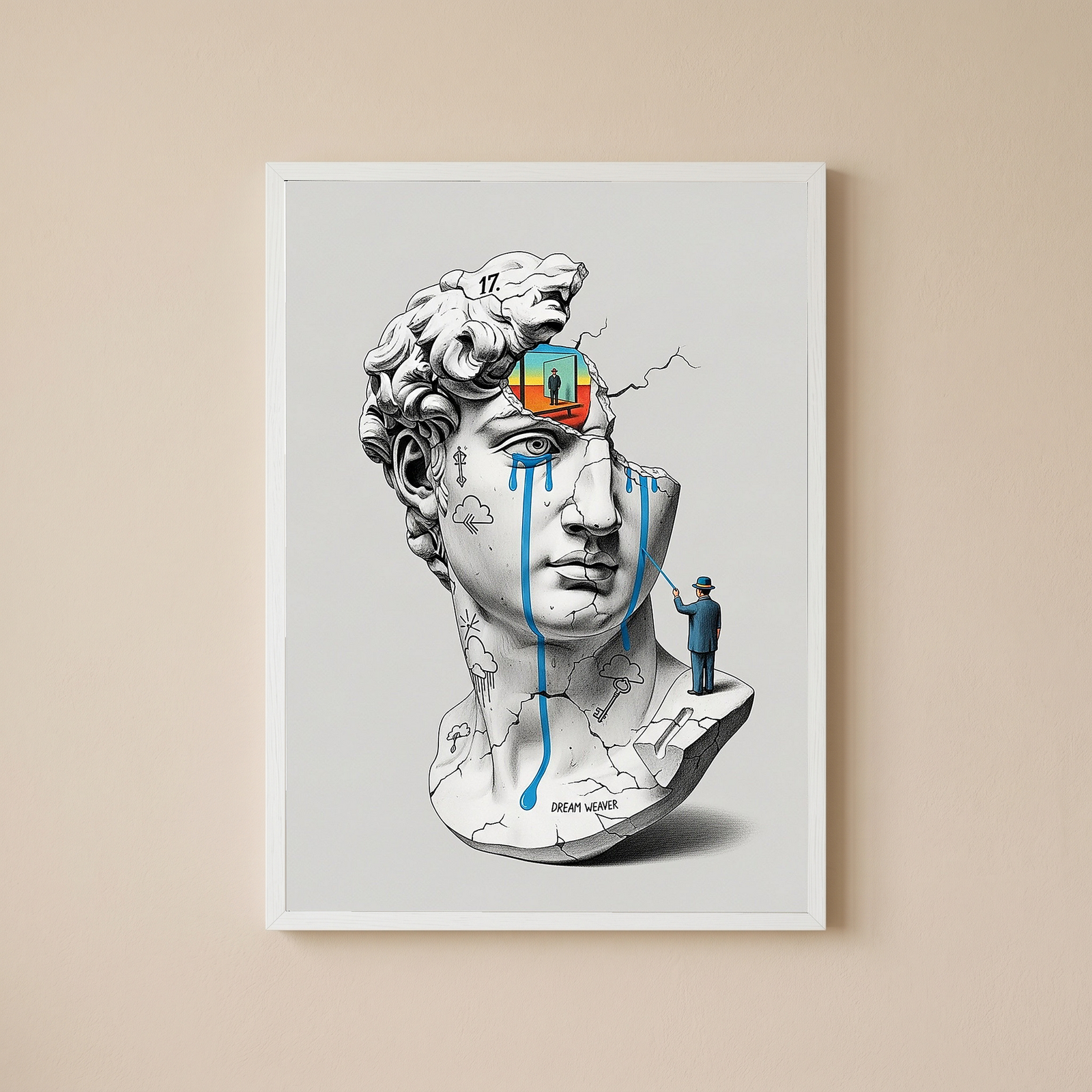 Dream Weaver V.2 — Surreal David Bust Wall Art Print