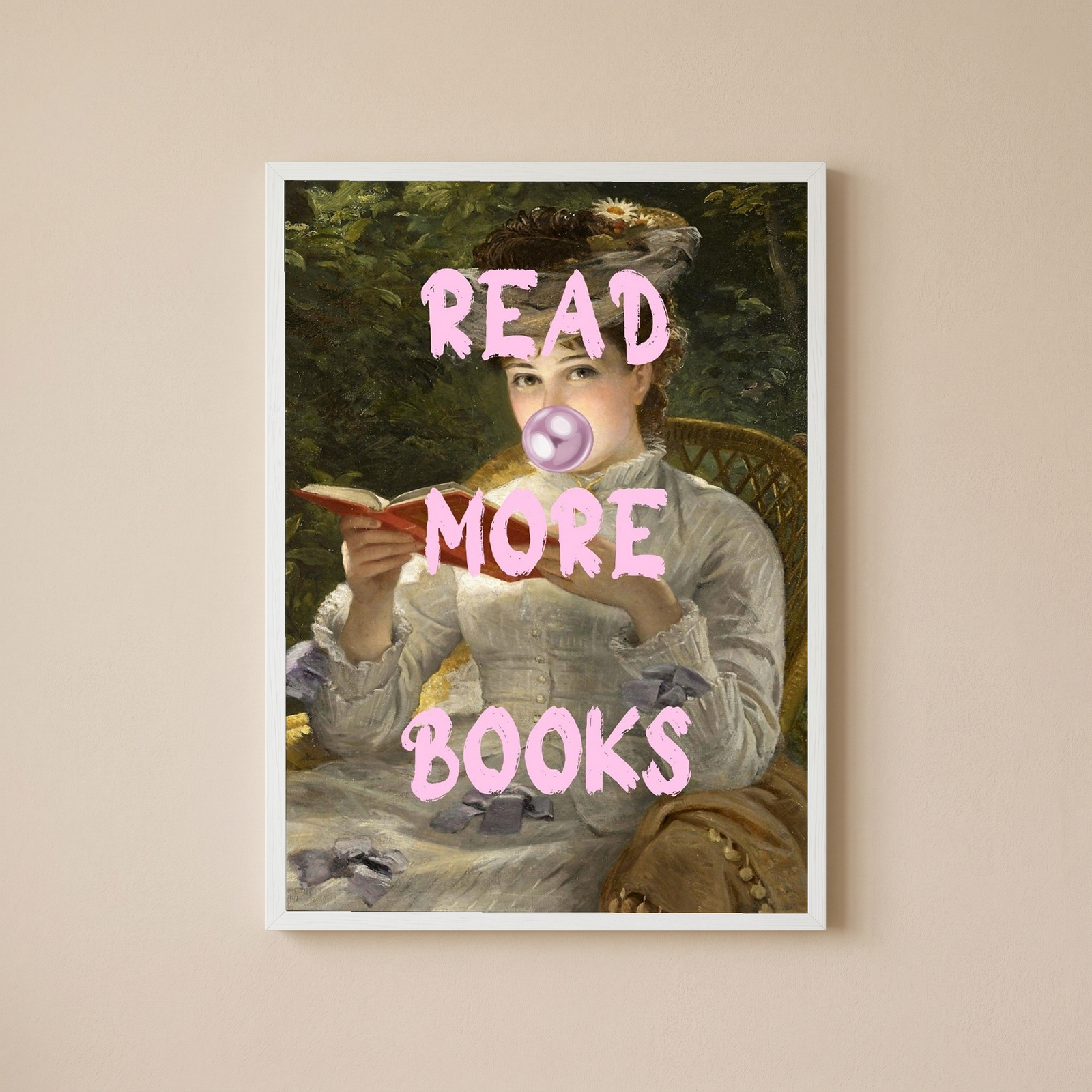 Read More Books Wall Art Print — Book Lover Reading Quote Poster
