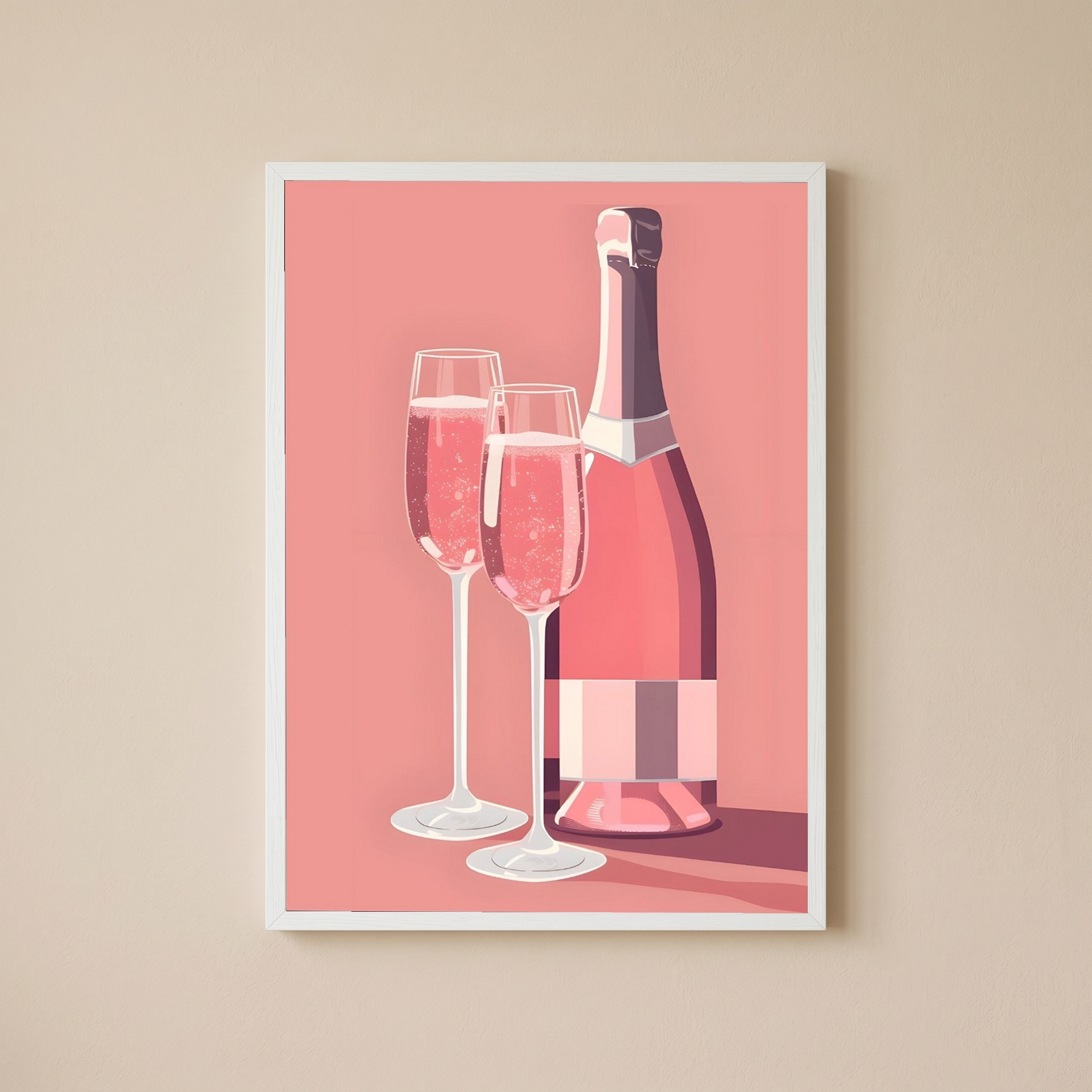 Rosé Rendezvous Wall Art Print — French Pink Wine Poster