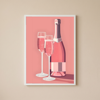 Rosé Rendezvous Wall Art Print — French Pink Wine Poster