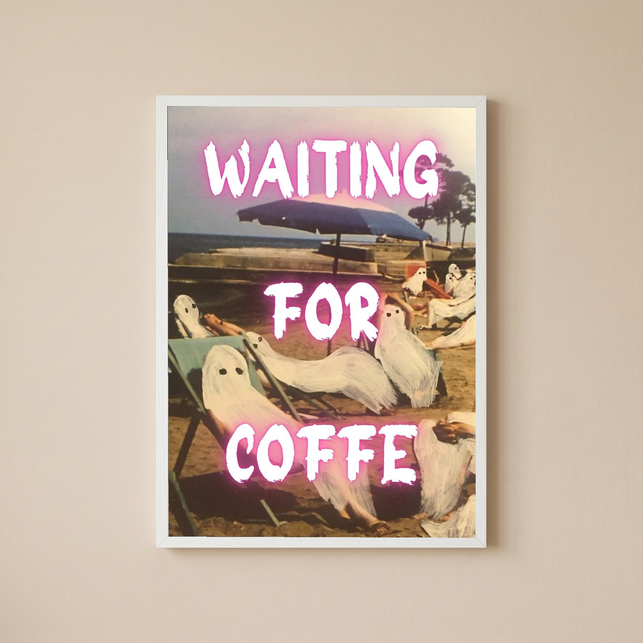 Waiting for Coffee Wall Art Print — Funny Morning Coffee Lover Quote Poster