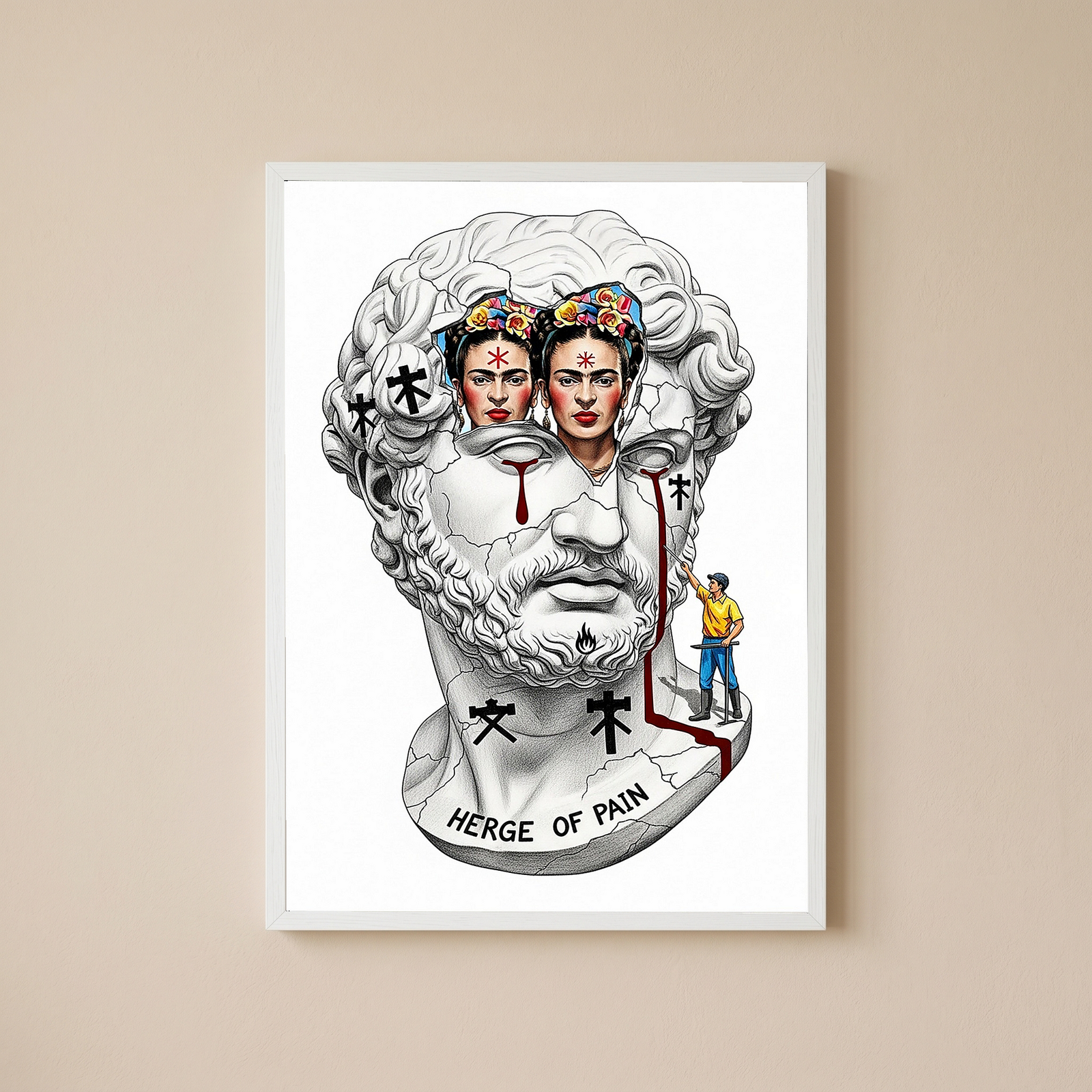 Heritage of Pain — Frida Kahlo Inspired Wall Art Print