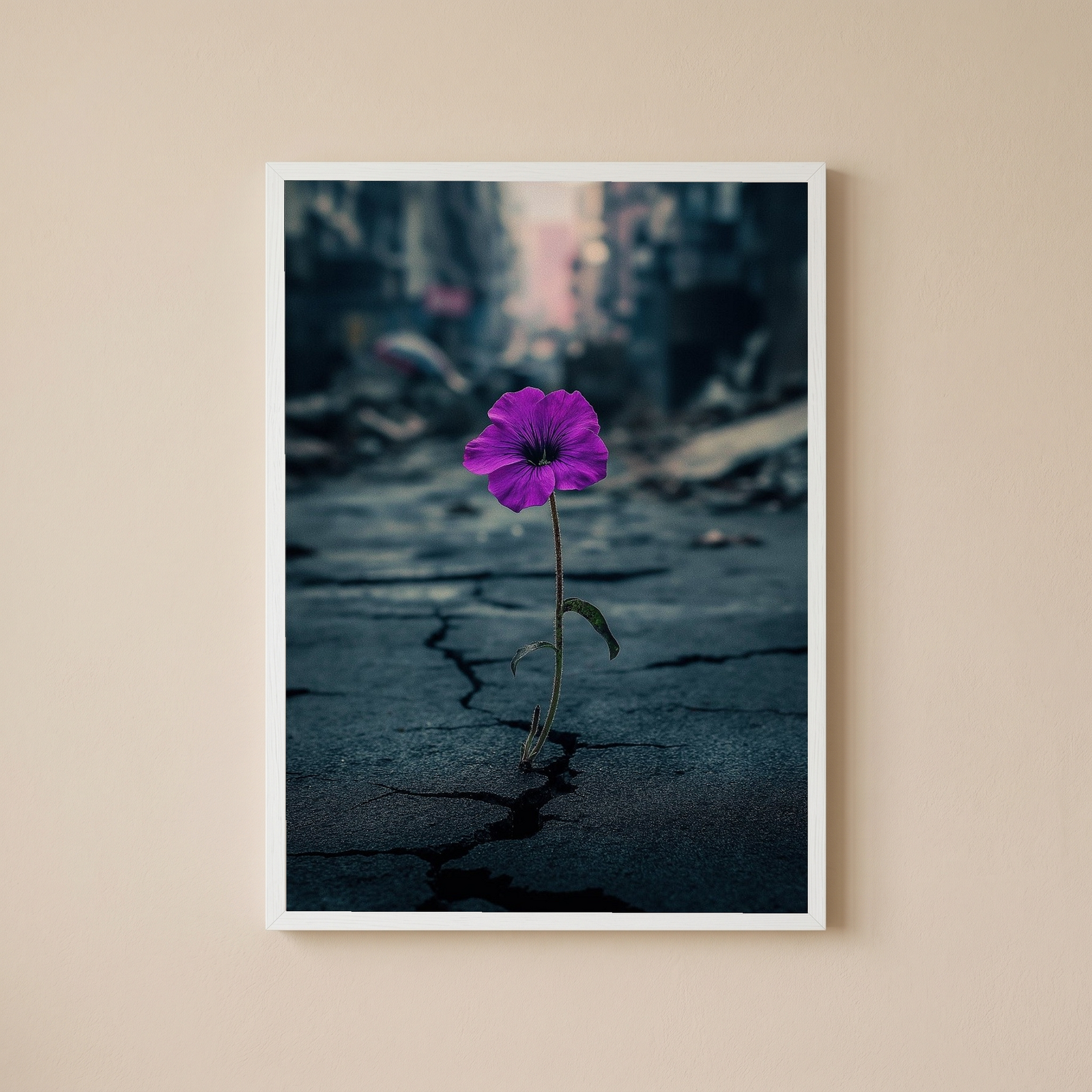 Silent Resistance Wall Art Print — Hope From Ruins Poster