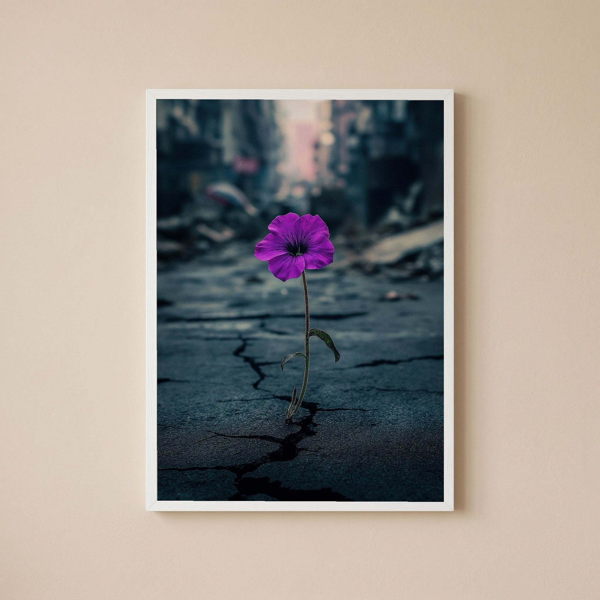 Silent Resistance Wall Art Print — Hope From Ruins Poster