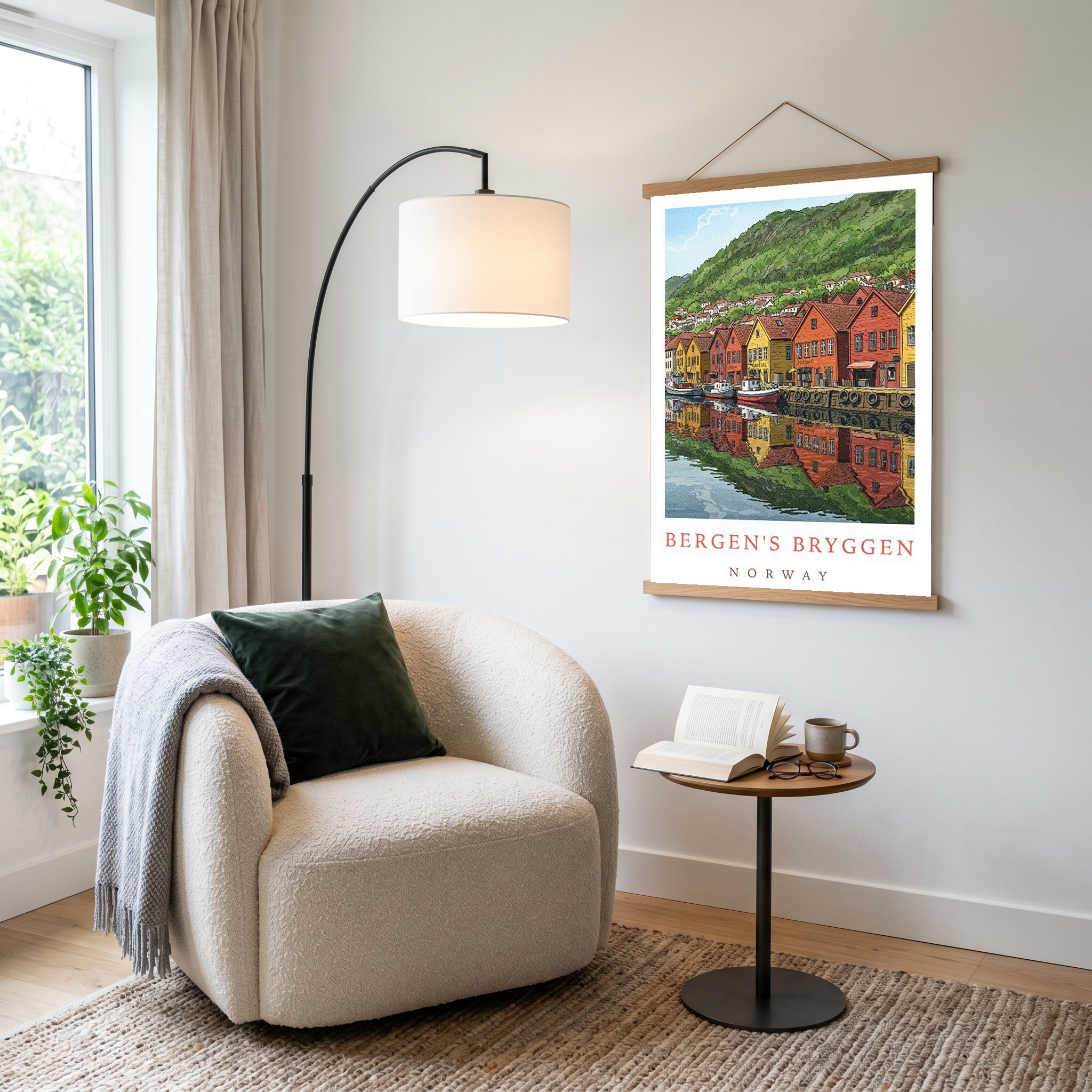 Bergen Bryggen Norway — Hanseatic Harbor Wall Art Print