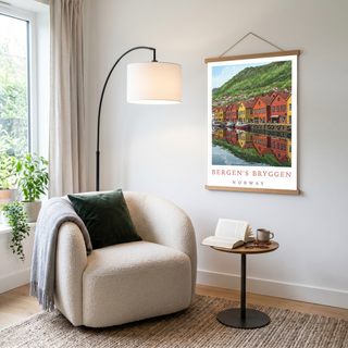 Bergen Bryggen Norway — Hanseatic Harbor Wall Art Print