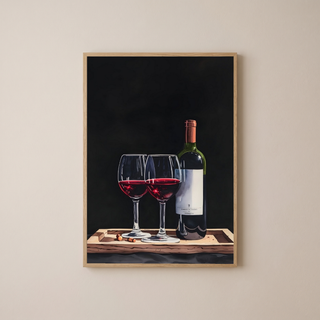Evening Elegance Wall Art Print — Sophisticated Cocktail Hour Poster