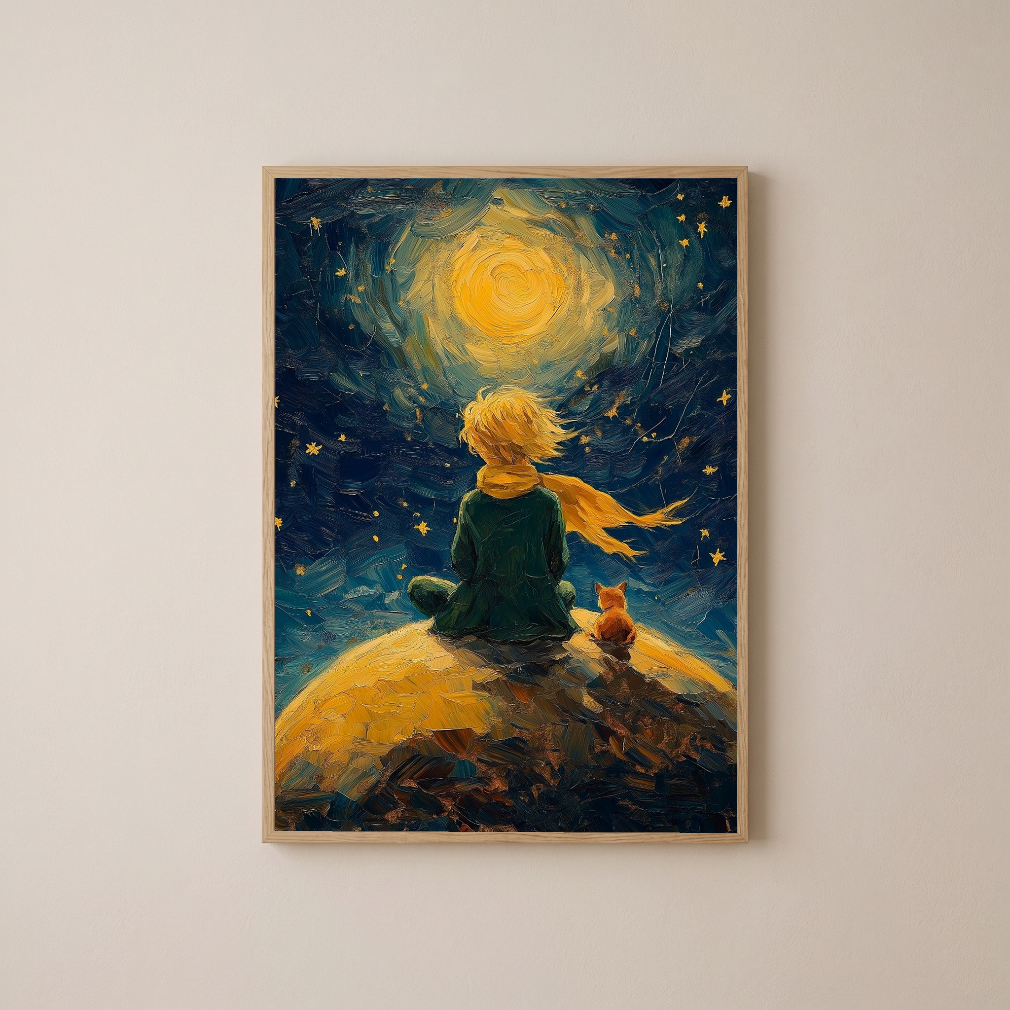 Little Prince Wall Art Print — Antoine de Saint-Exupéry Tribute Poster
