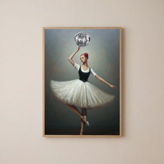 Twirl in Time Wall Art Print — Romantic Vintage Dance Poster