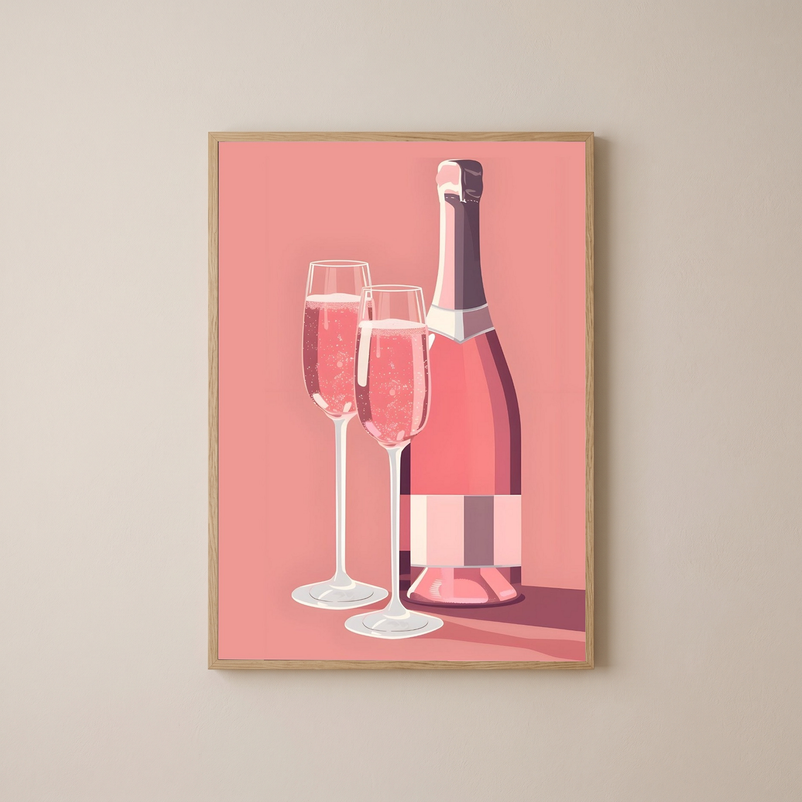 Rosé Rendezvous Wall Art Print — French Pink Wine Poster