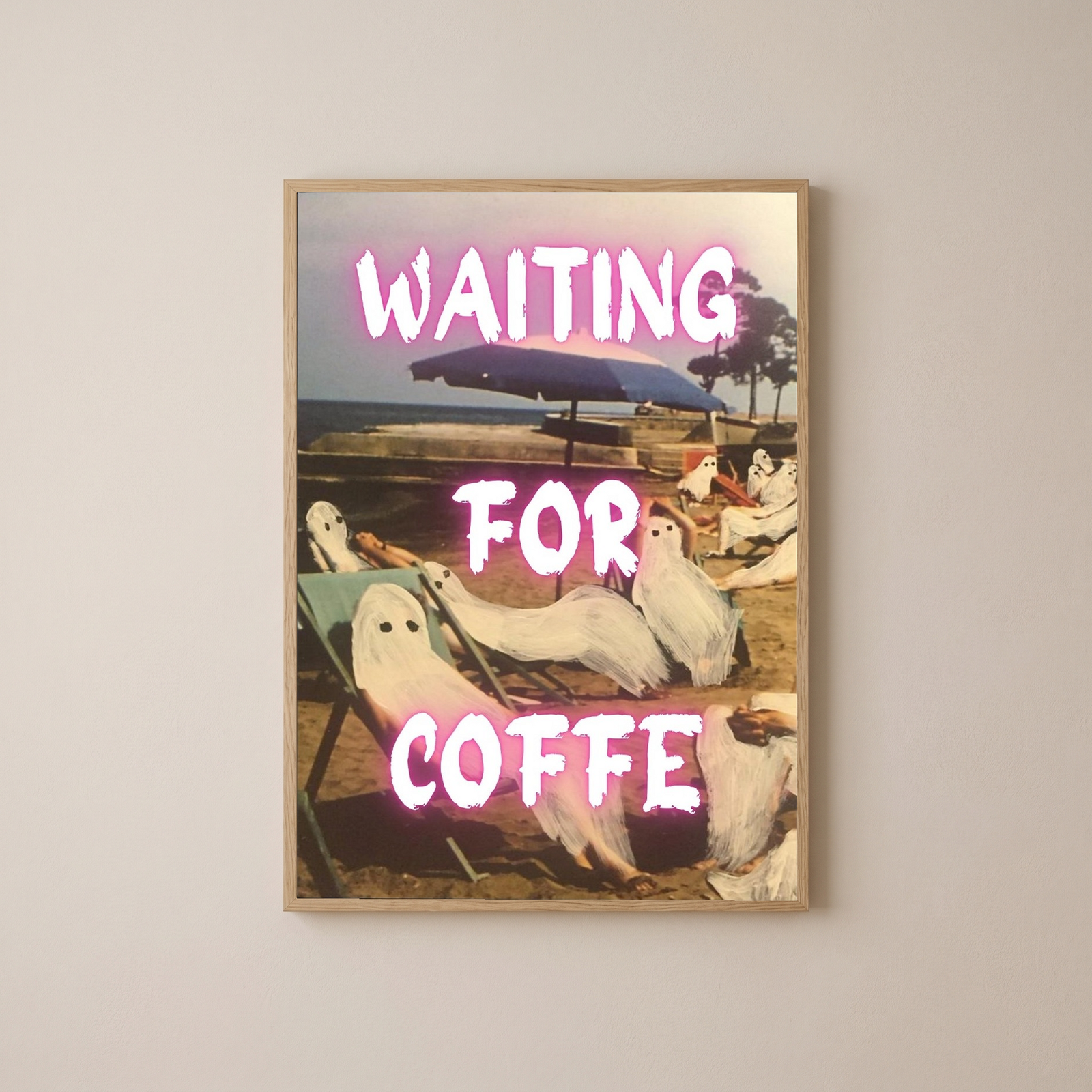 Waiting for Coffee Wall Art Print — Funny Morning Coffee Lover Quote Poster