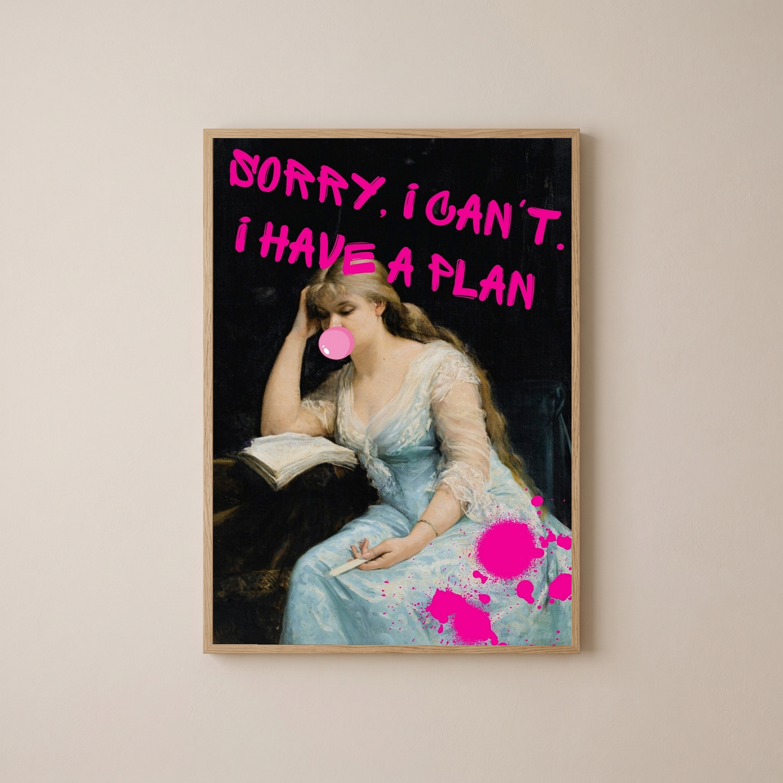 She's Got a Plan Wall Art Print — Strategic Feminine Quote Poster