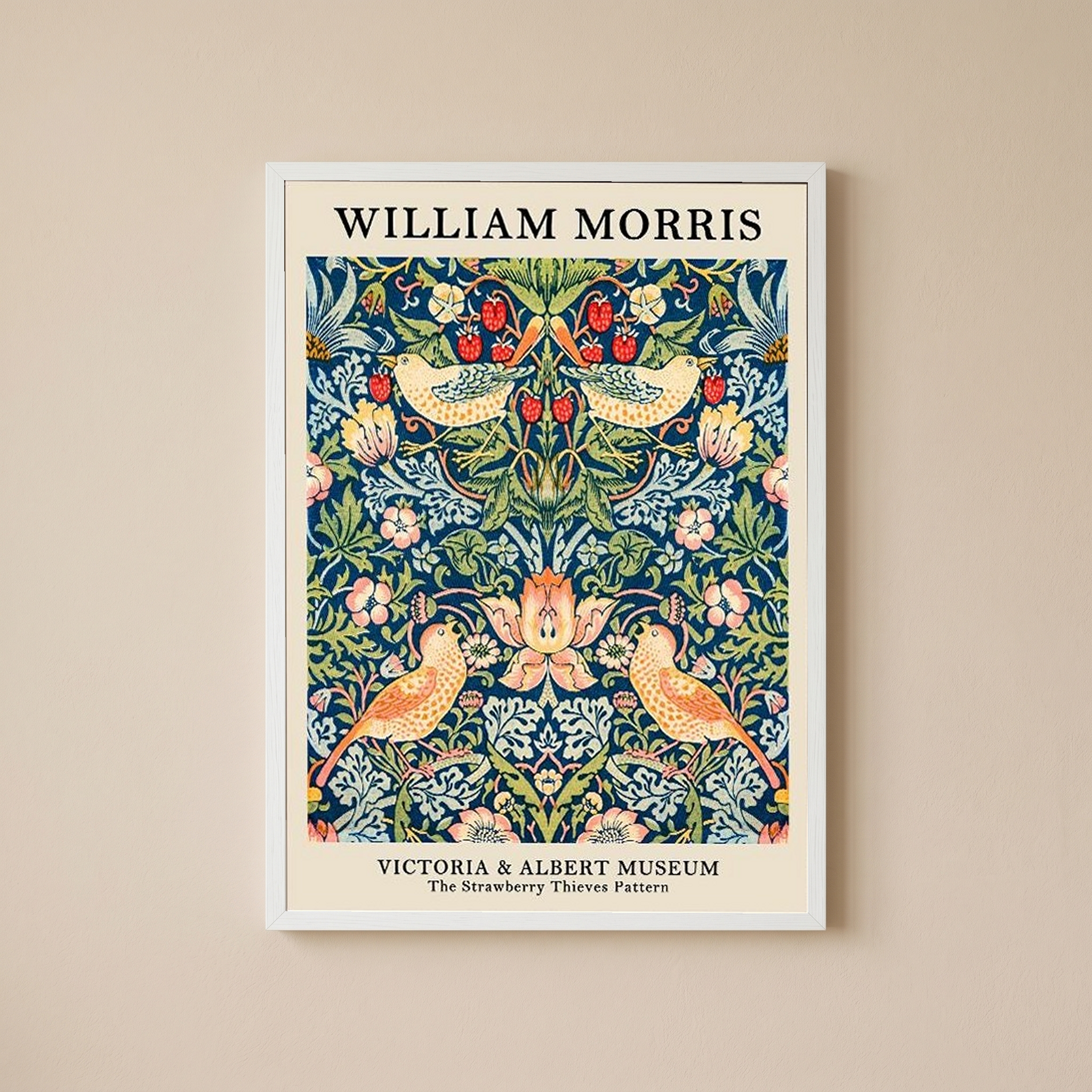 William Morris Strawberry Thief Print — V&A Museum Botanical Art