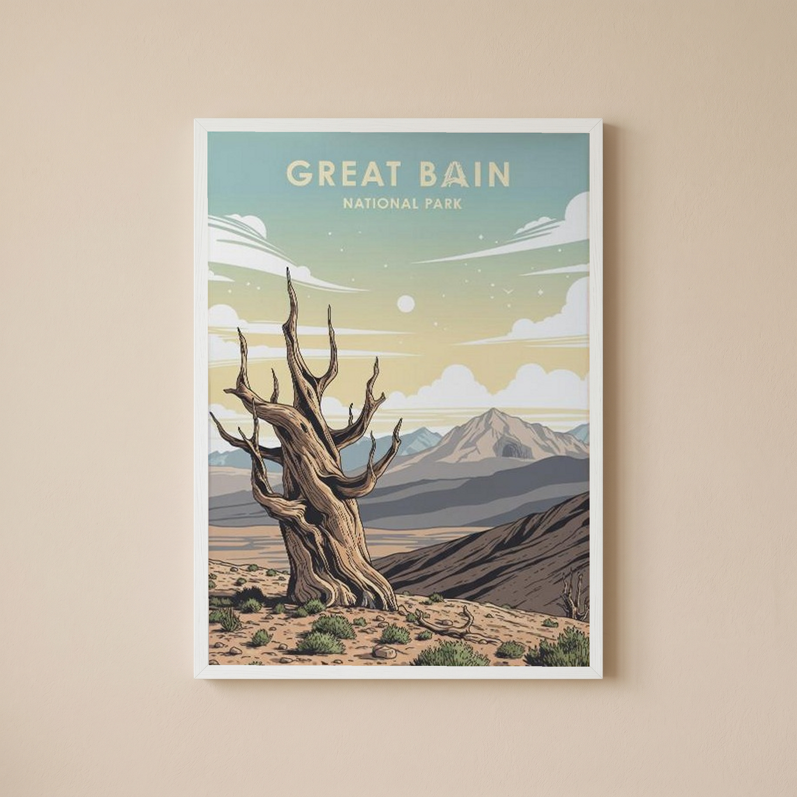 Great Basin National Park Poster — Vintage Bristlecone Pine Nevada Print