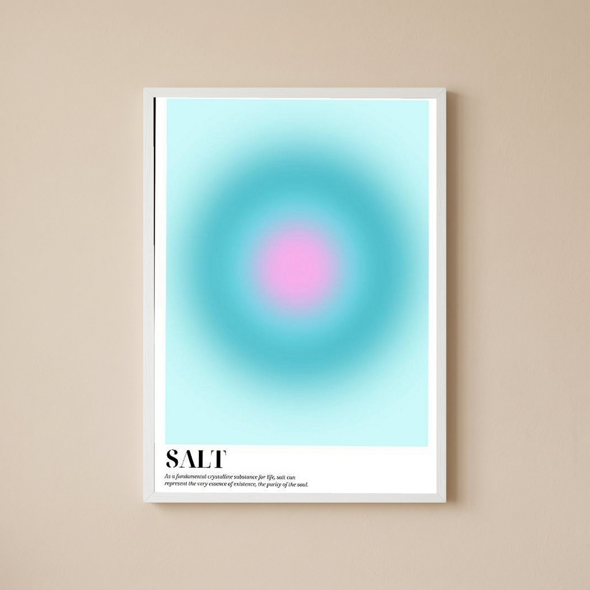 Salt Aura Abstract Poster — Spiritual Gradient Wall Art Print