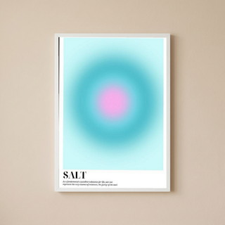 Salt Aura Abstract Poster — Spiritual Gradient Wall Art Print