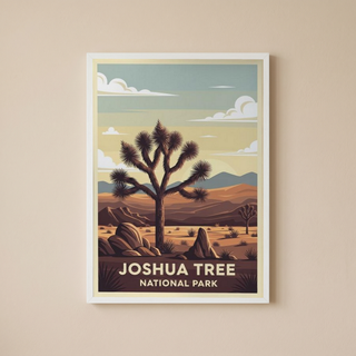 Joshua Tree National Park Poster — Vintage California Desert Yucca Print