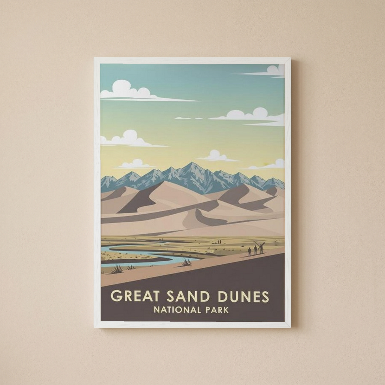 Great Sand Dunes National Park Poster — Vintage Colorado Dune Field Print