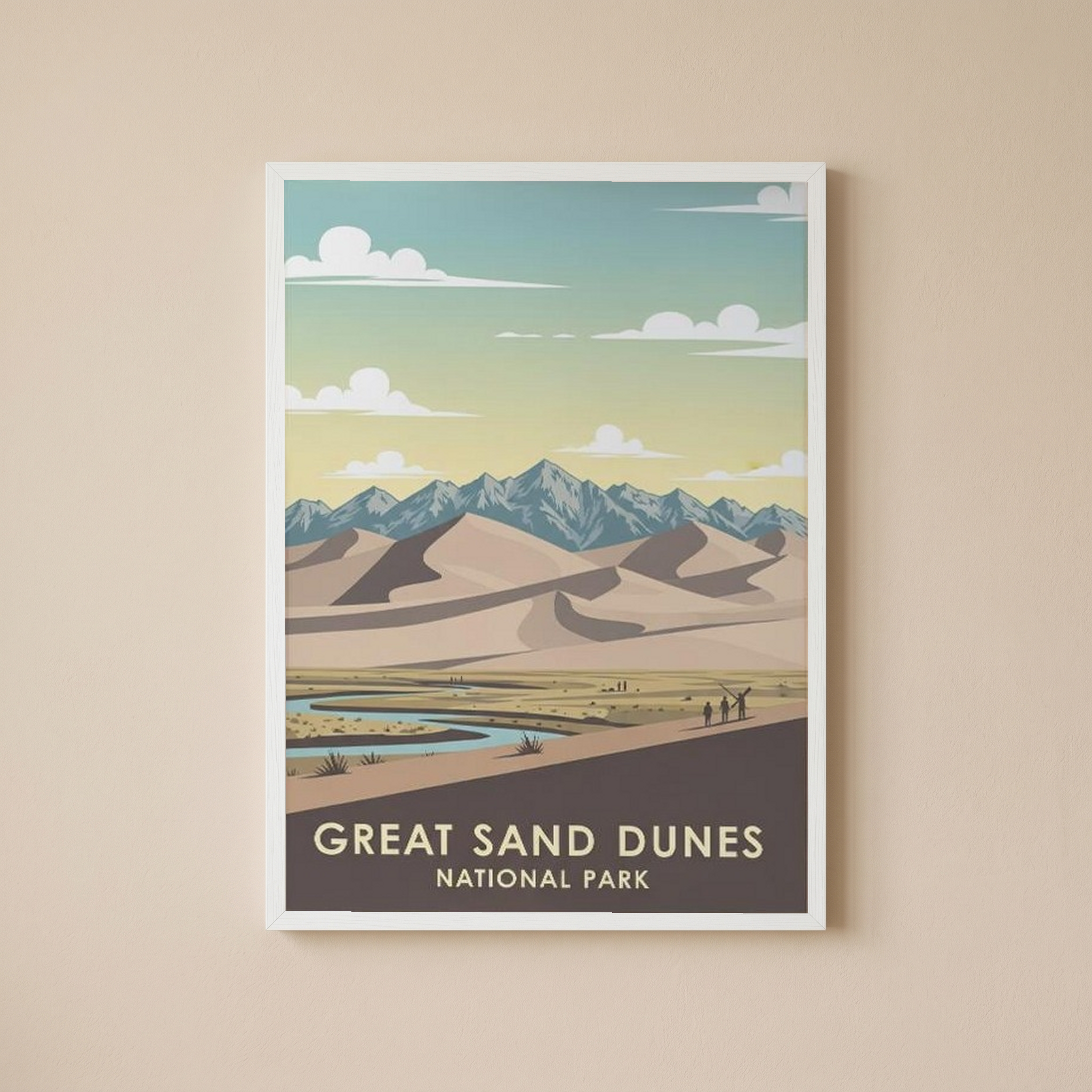 Great Sand Dunes National Park Poster — Vintage Colorado Dune Field Print