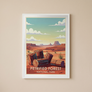 Petrified Forest National Park Poster — Vintage Arizona Painted Desert Print