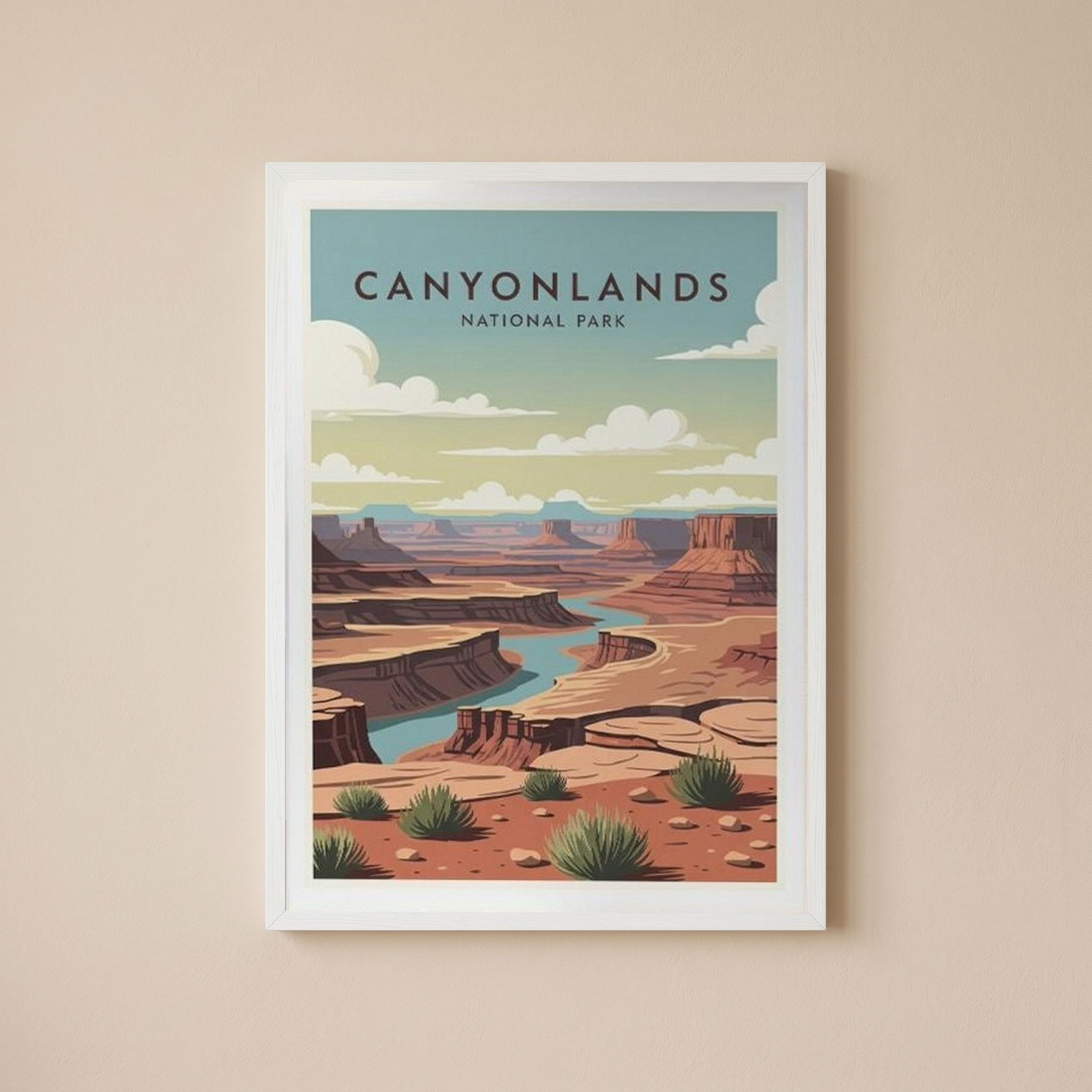 Canyonlands National Park Poster — Vintage Utah Mesa River Print