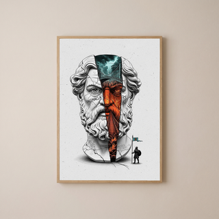 Valhalla Odin — Surreal Norse Mythology Wall Art Print