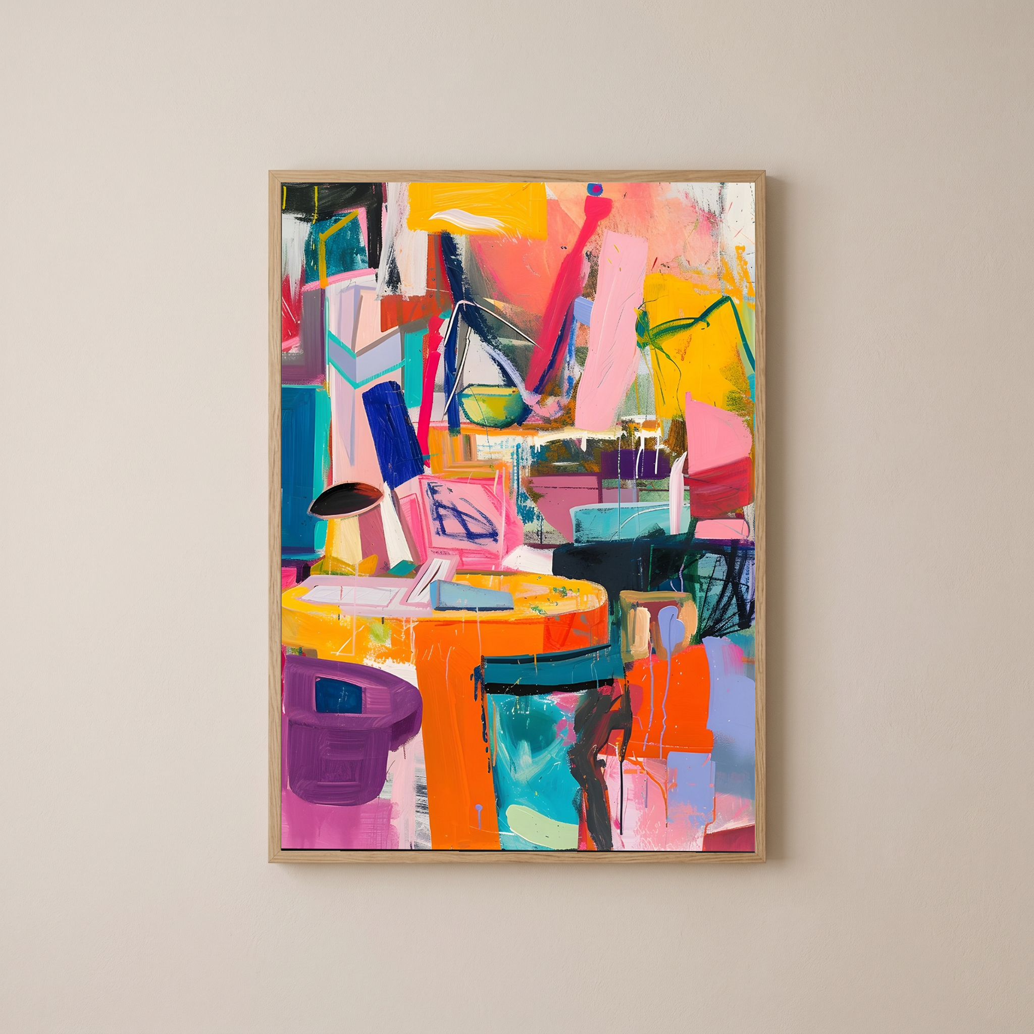 The Chaos of Energy Wall Art Print — Dynamic Abstract Poster