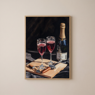 Sparkling Elegance Wall Art Print — Champagne Glamour Quote Poster