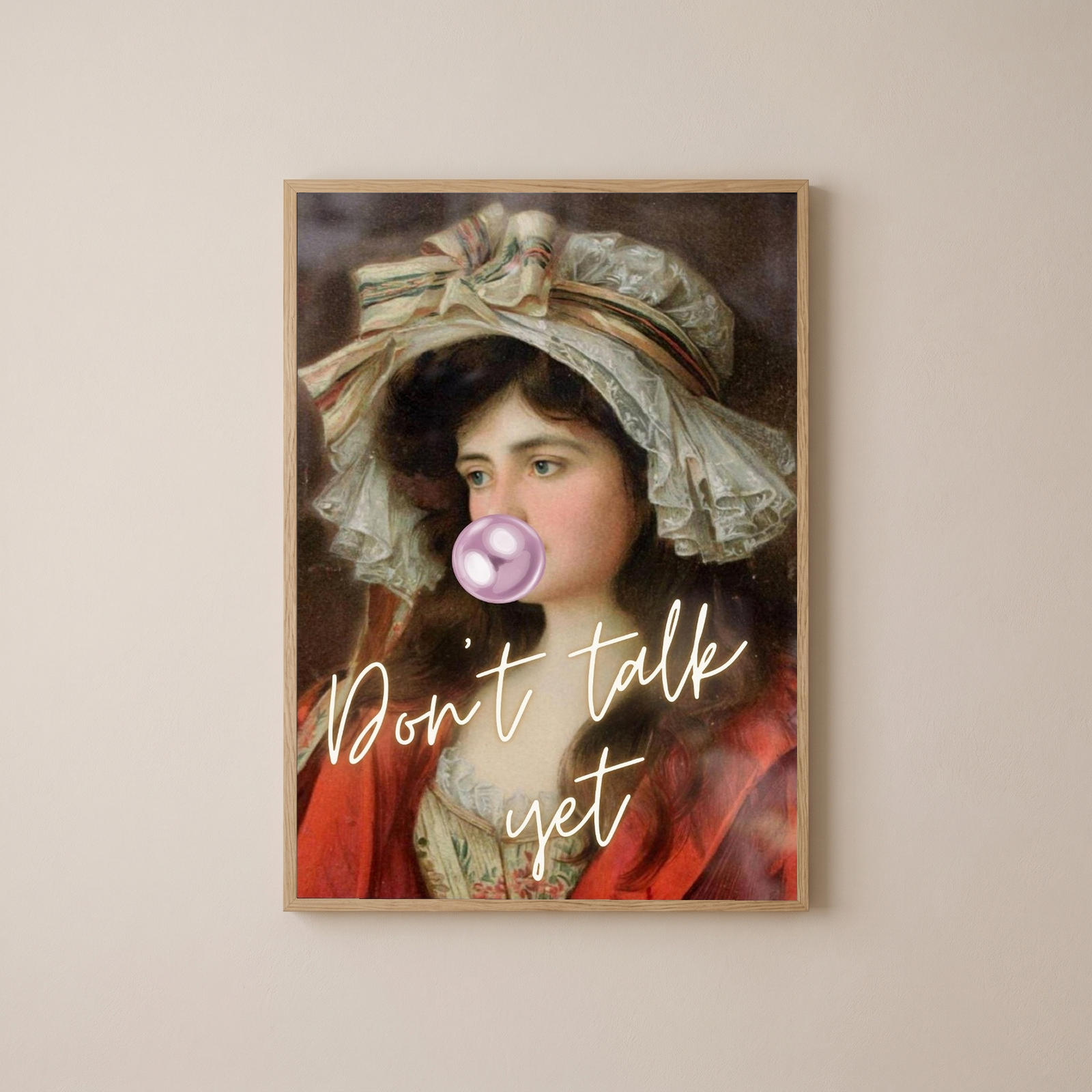 Don't Talk Yet Wall Art Print — Funny Morning Mood Quote Poster
