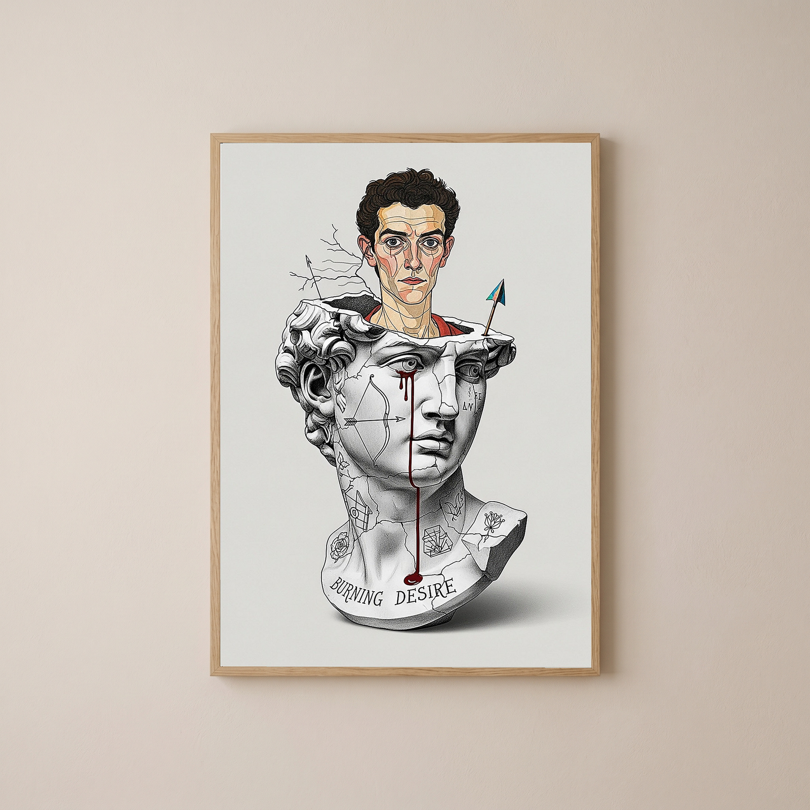 Burning Desire — Egon Schiele Inspired Wall Art Print