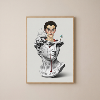 Burning Desire — Egon Schiele Inspired Wall Art Print
