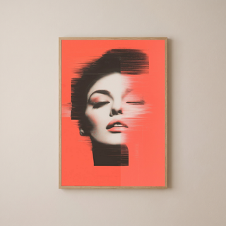 Vibrant Red Wall Art Print — Bold Statement Abstract Poster