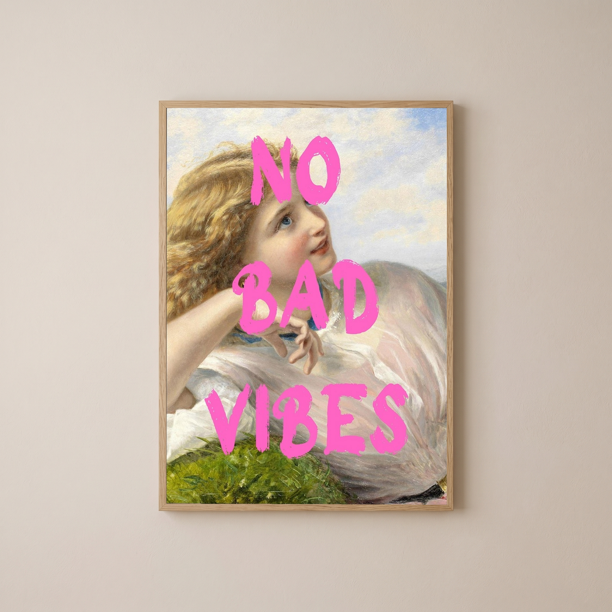 No Bad Vibes Wall Art Print — Good Energy Quote Poster
