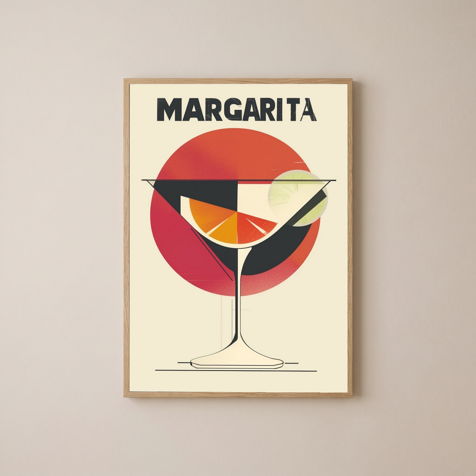 The Margarita Wall Art Print — Classic Tequila Cocktail Poster