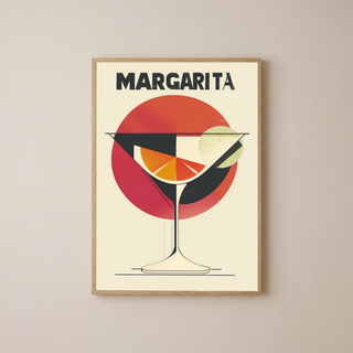 The Margarita Wall Art Print — Classic Tequila Cocktail Poster