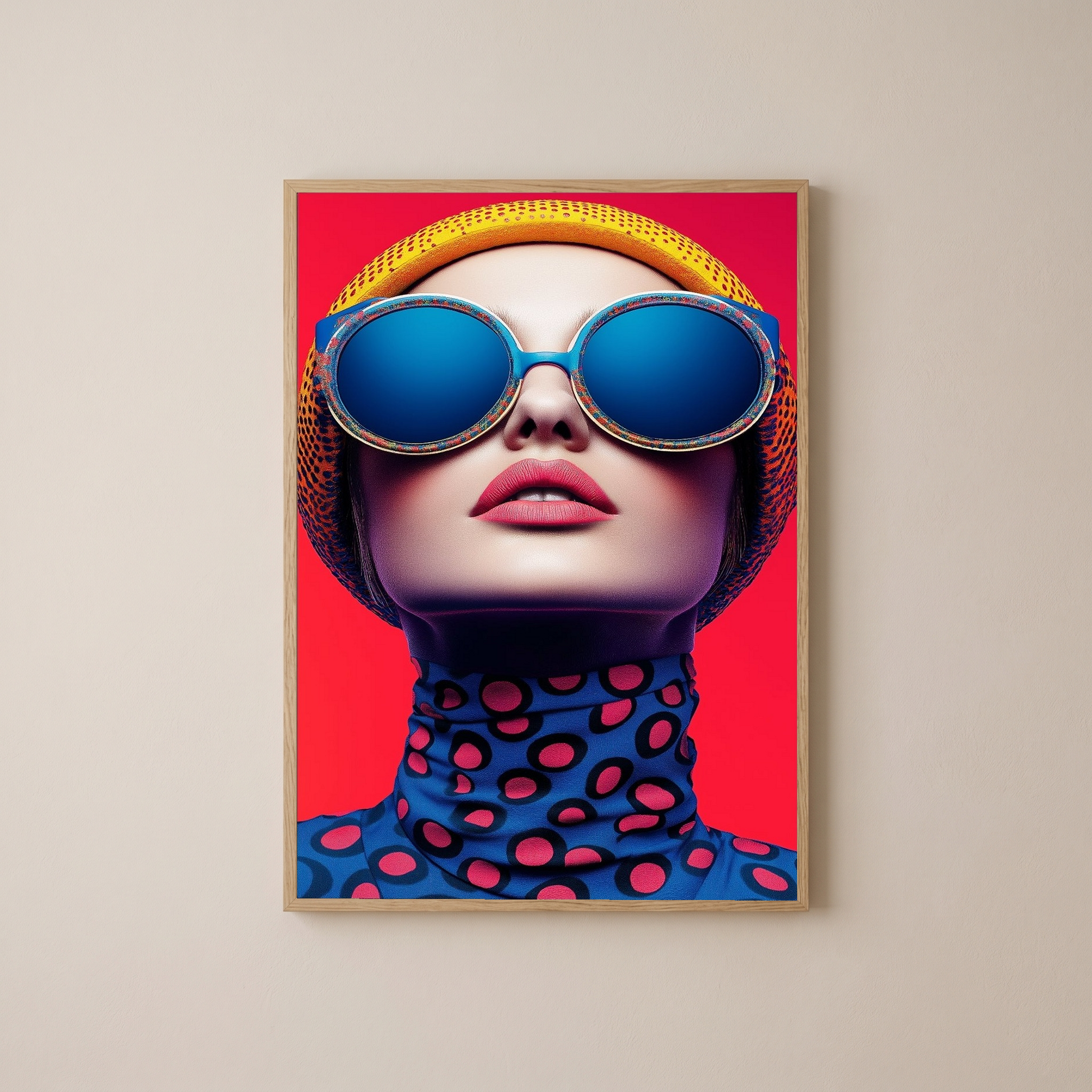Color Burst Wall Art Print — Vibrant Pop Portrait Poster