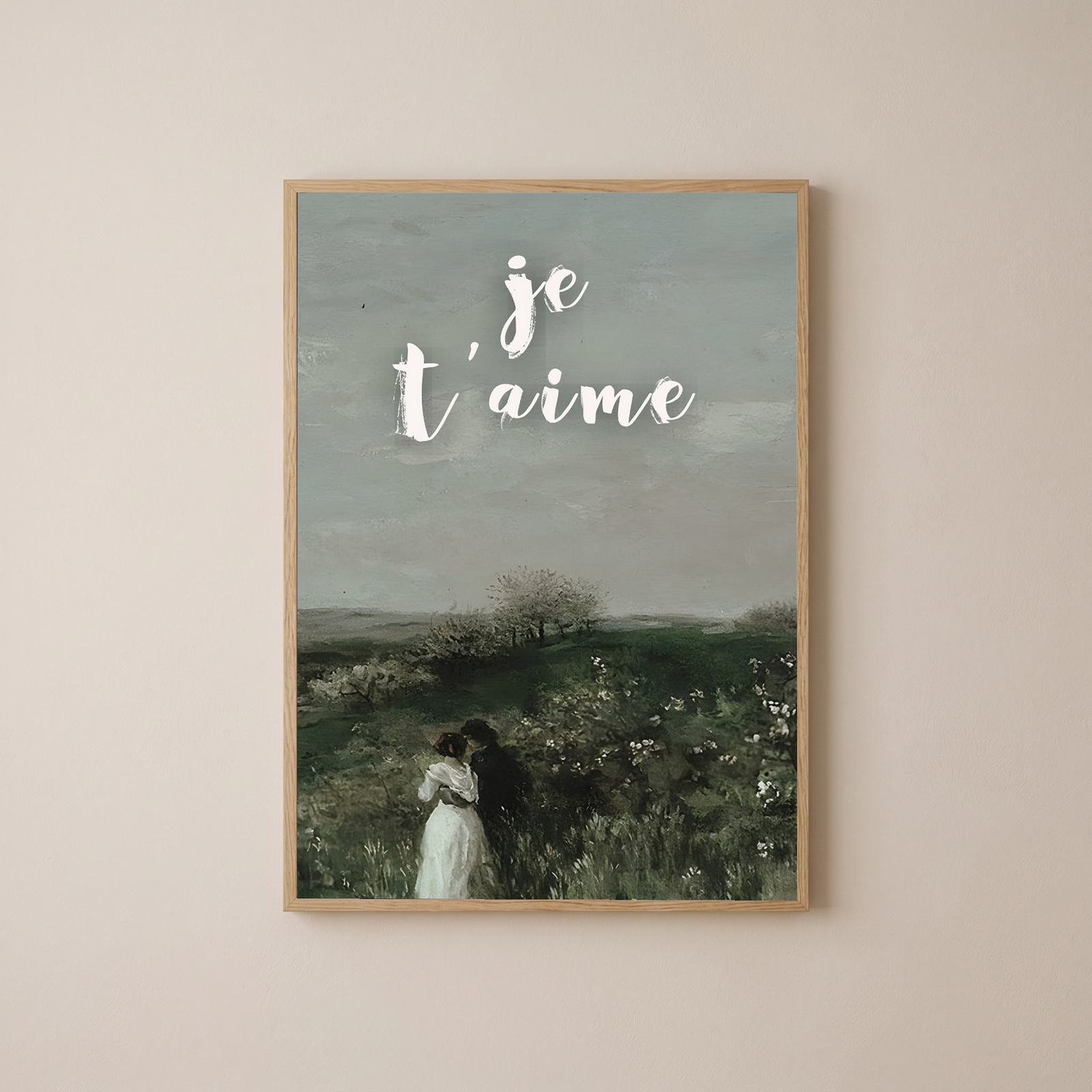 Je T'aime Wall Art Print — French Love Quote Poster