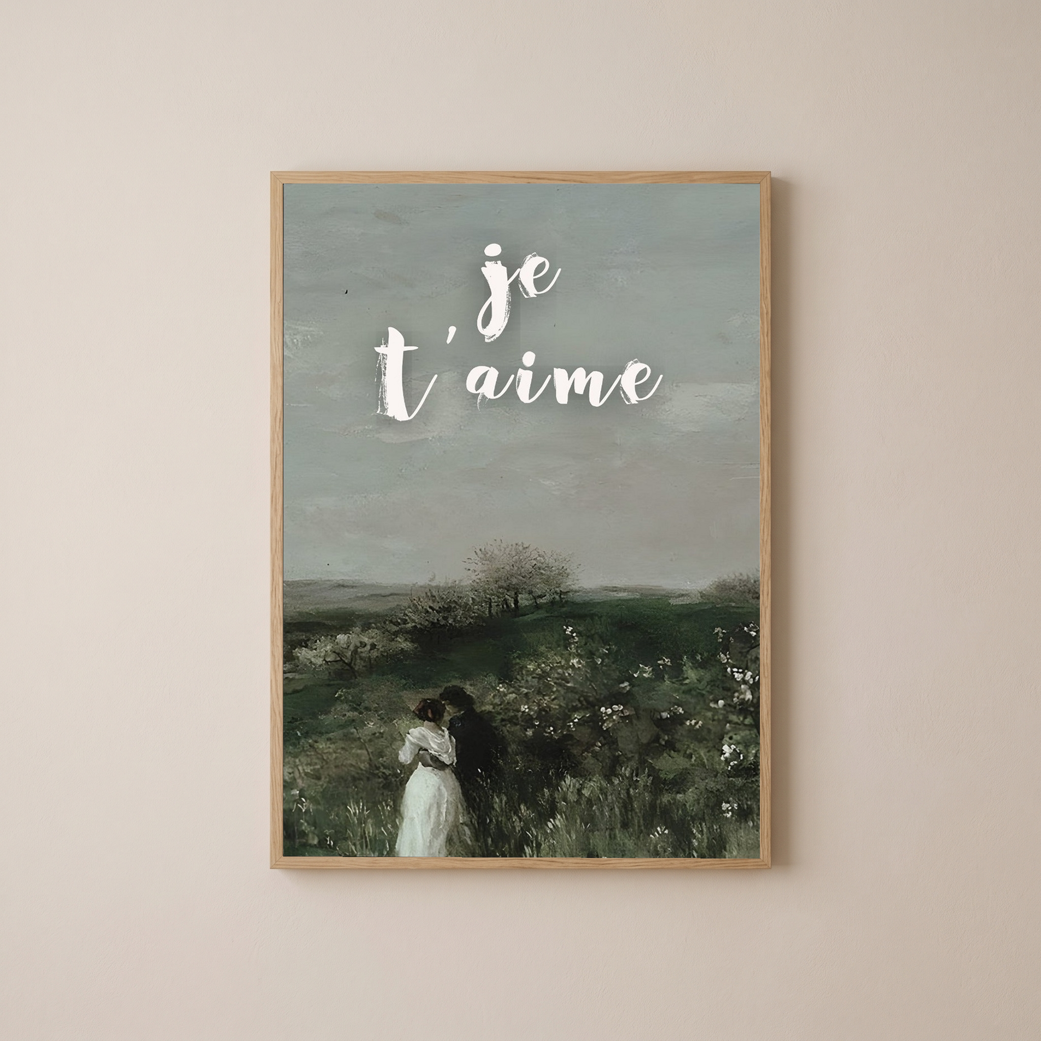 Je T'aime Wall Art Print — French Love Quote Poster