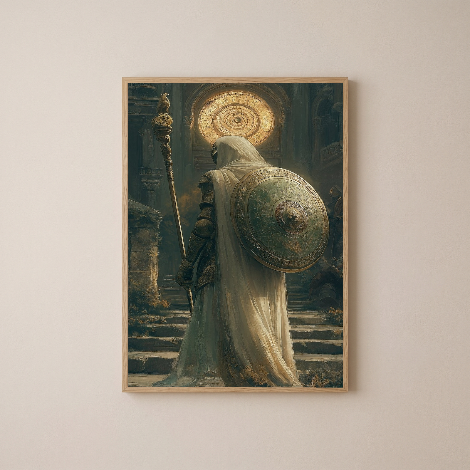 Symbol of Hope Wall Art Print — Mystical Guardian Figure Poster
