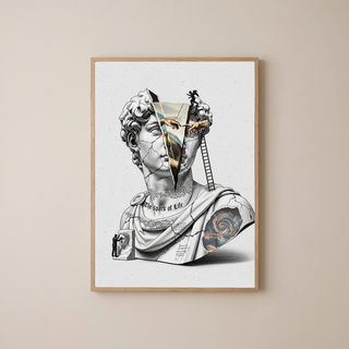 The Spark of Life — Michelangelo's Creation of Adam Wall Art Print