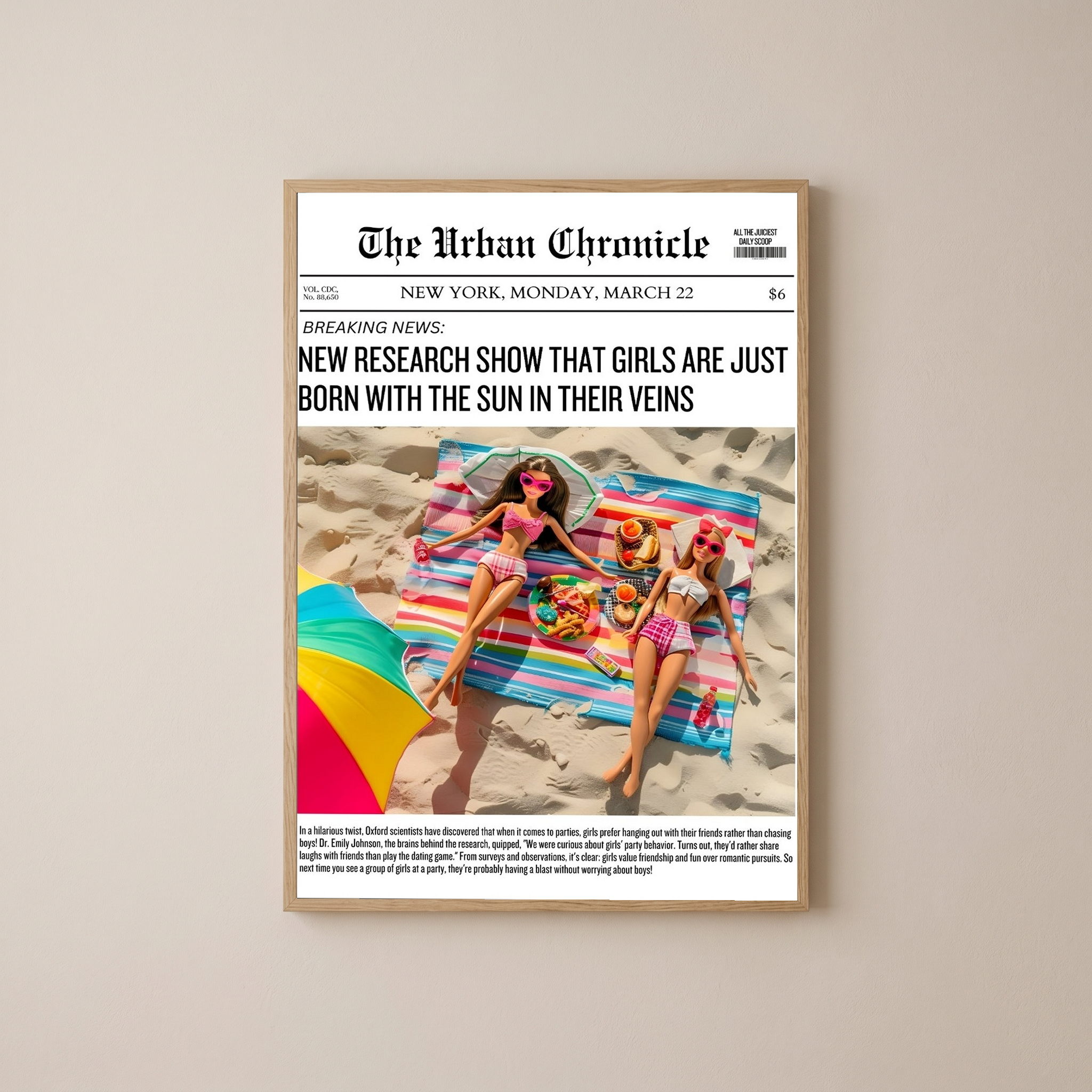 Summer Glow Wall Art Print — Golden Hour Aesthetic Poster