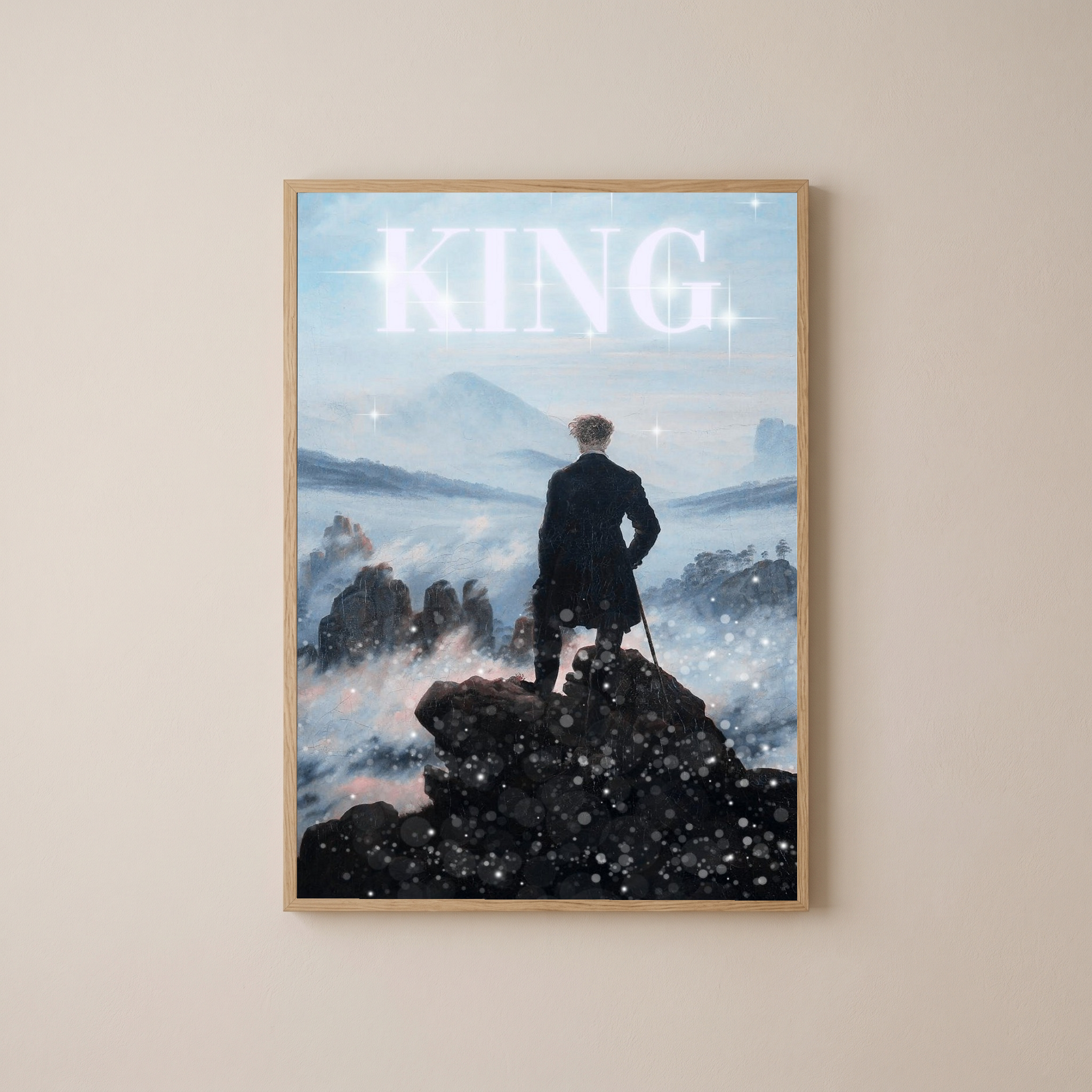 The King Wall Art Print — Bold Royal Quote Poster