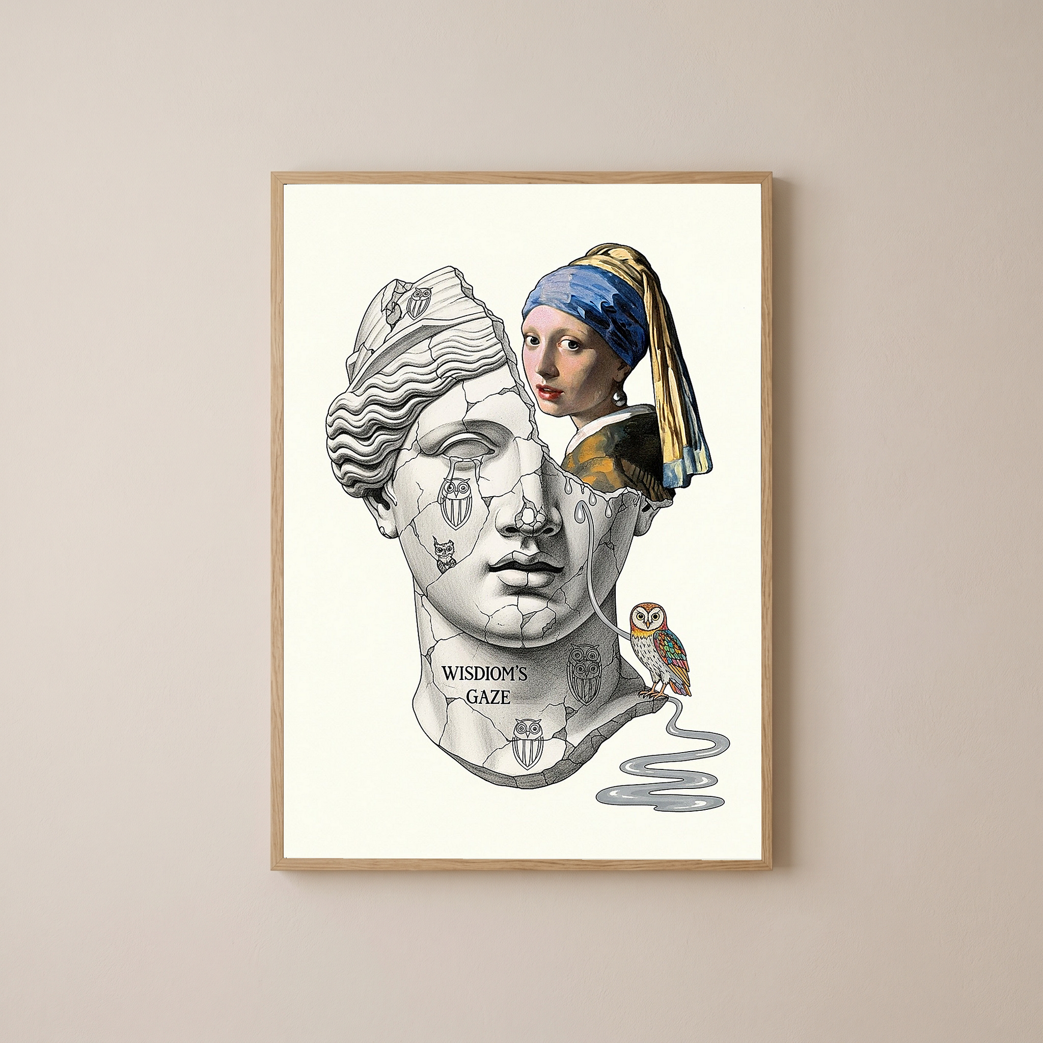 Wisdom's Gaze — Vermeer's Girl with a Pearl Earring Wall Art Print