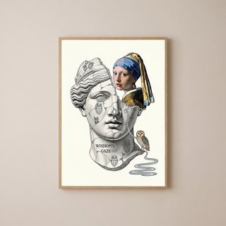 Wisdom's Gaze — Vermeer's Girl with a Pearl Earring Wall Art Print