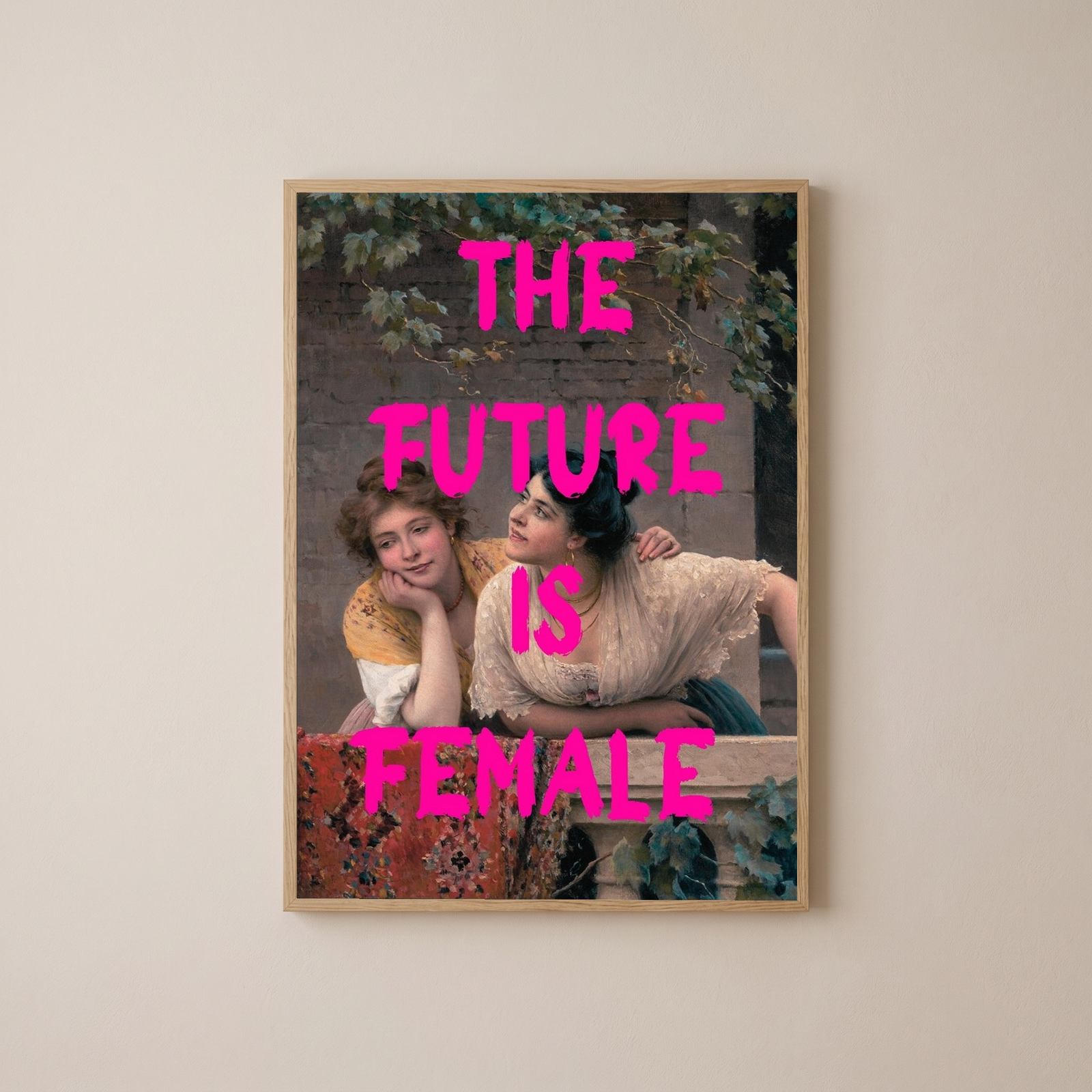 The Future is Female Wall Art Print — Bold Feminist Quote Poster