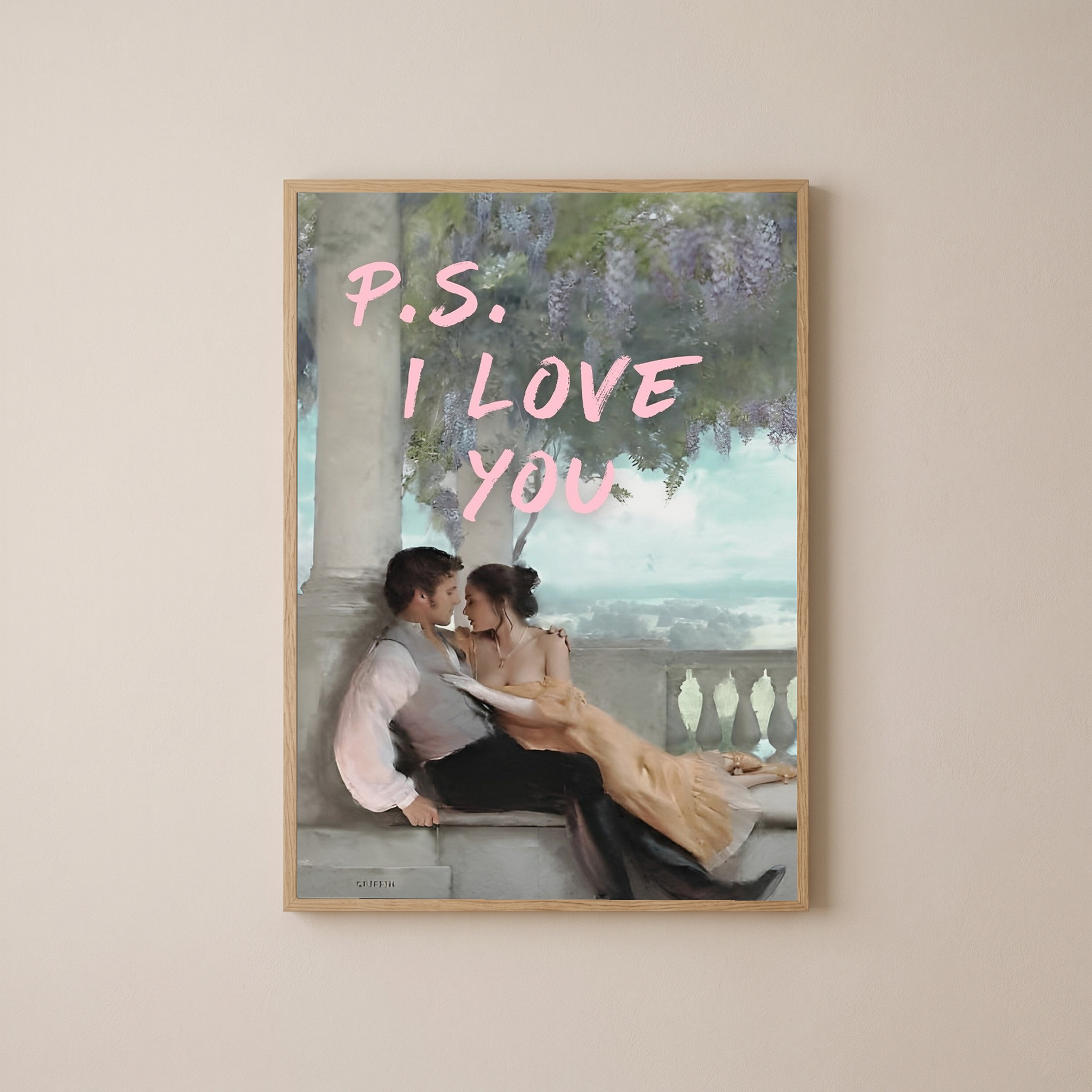 P.S. I Love You Wall Art Print — Romantic Love Letter Quote Poster