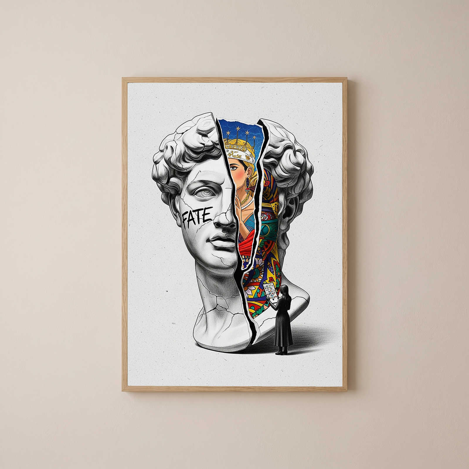 Fate Tarot — Surreal David Bust Wall Art Print