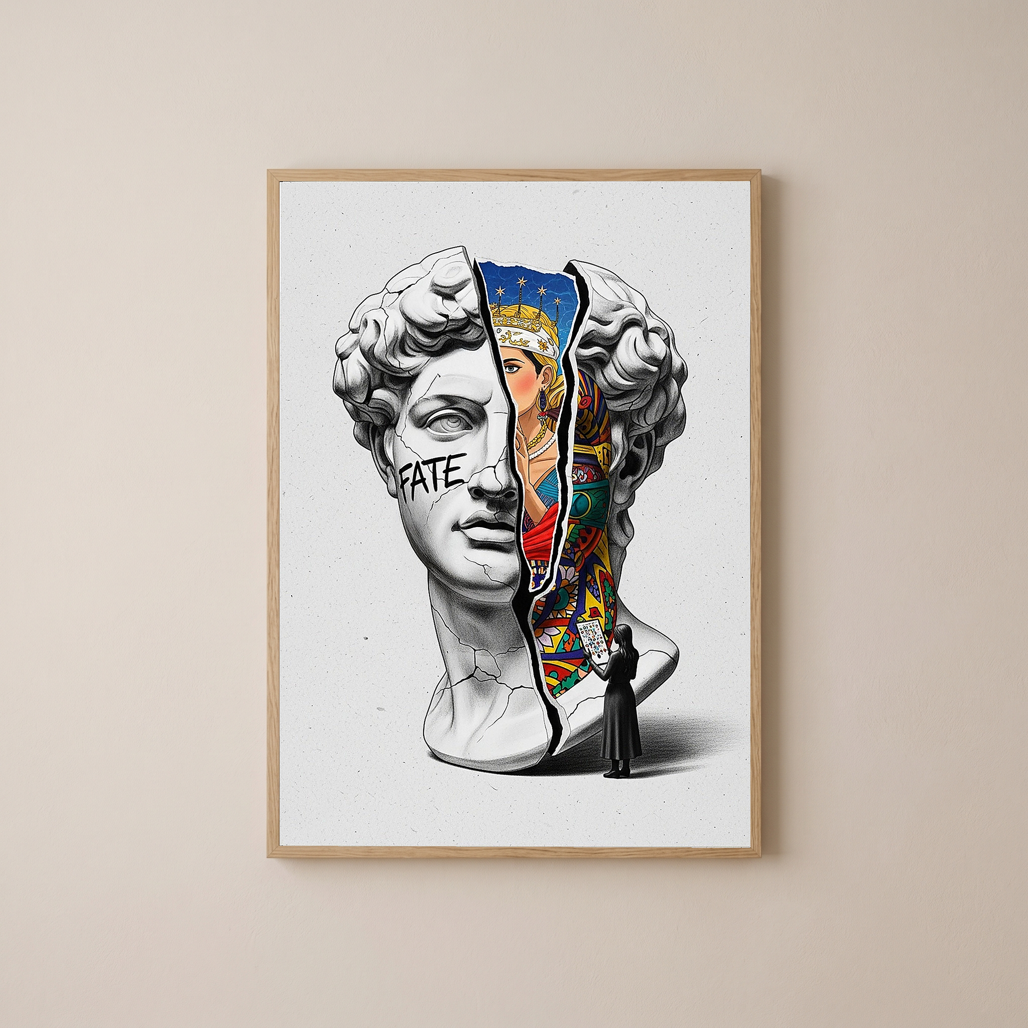Fate Tarot — Surreal David Bust Wall Art Print
