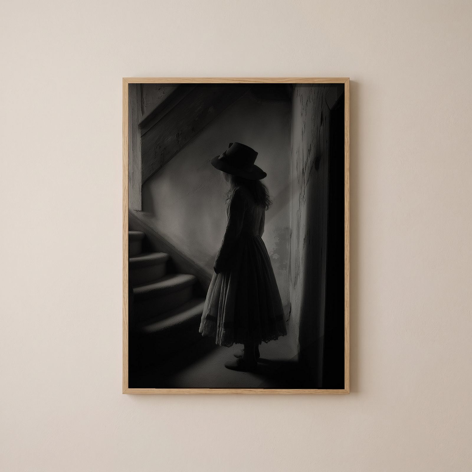 Whispers of Yesterday Wall Art Print — Vintage Nostalgic Portrait Poster