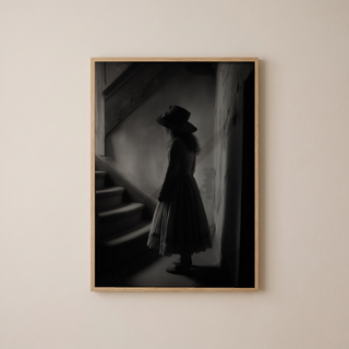 Whispers of Yesterday Wall Art Print — Vintage Nostalgic Portrait Poster